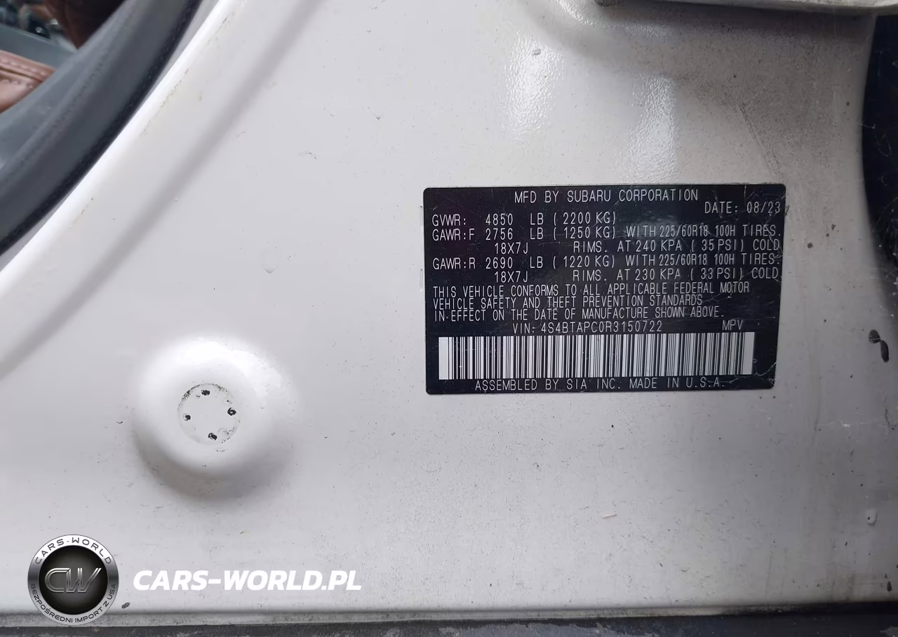 2024 Subaru Outback Touring VIN:4S4BTAPC0R3150722 - 9