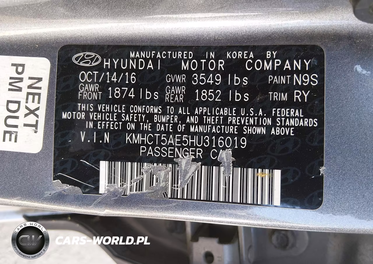 2017 Hyundai Accent Se VIN:KMHCT5AE5HU316019 - 9