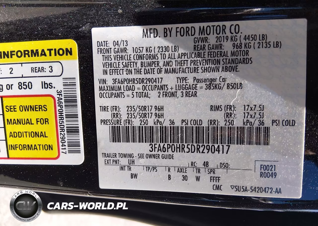 2013 Ford Fusion Se VIN:3FA6P0HR5DR290417 - 9