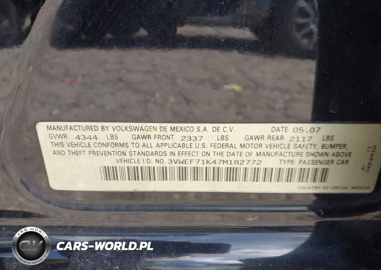 2007 Volkswagen Jetta Wolfsburg Edition VIN:3VWEF71K47M182772 - 9