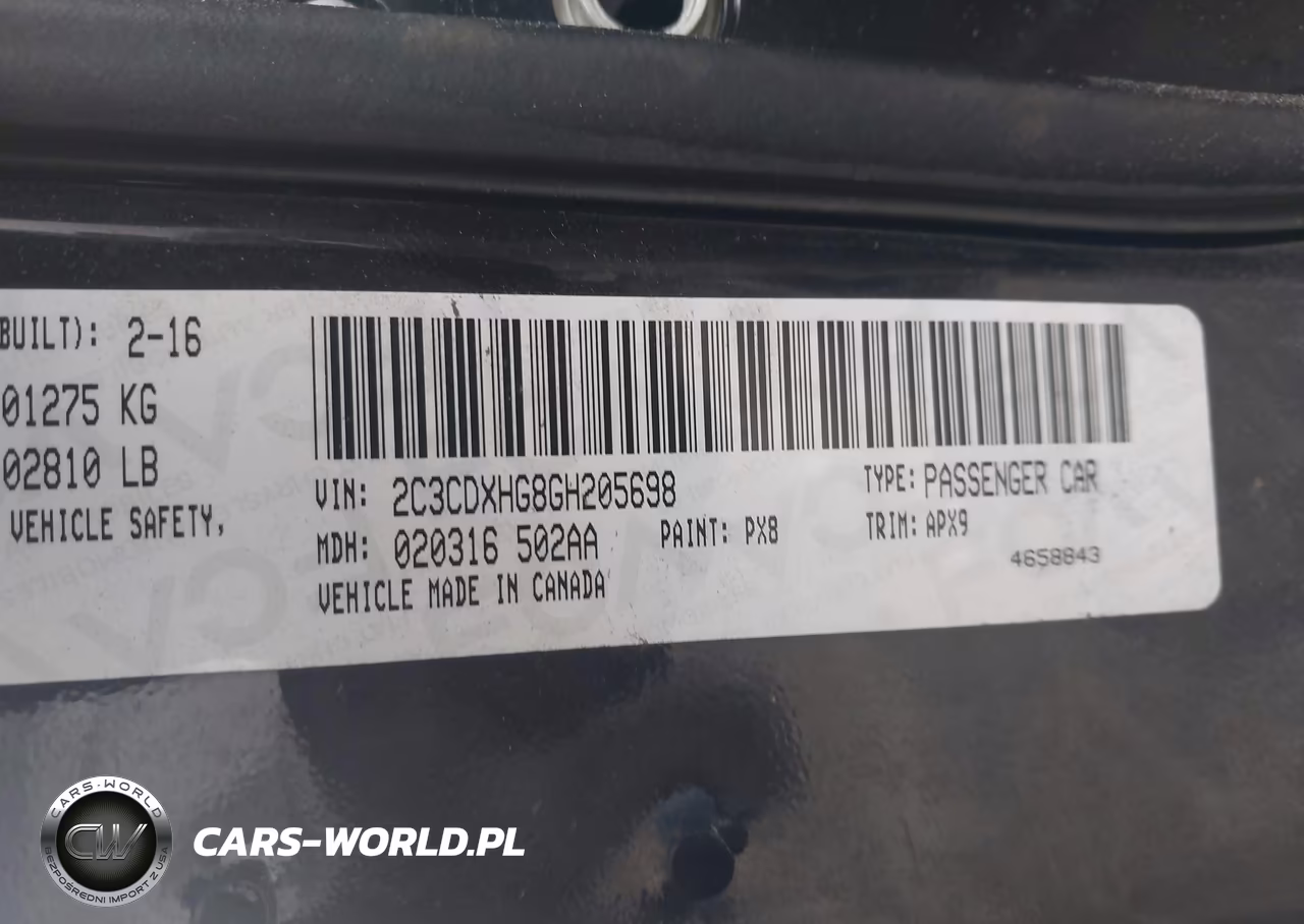 2016 Dodge Charger Sxt VIN:2C3CDXHG8GH205698 - 9