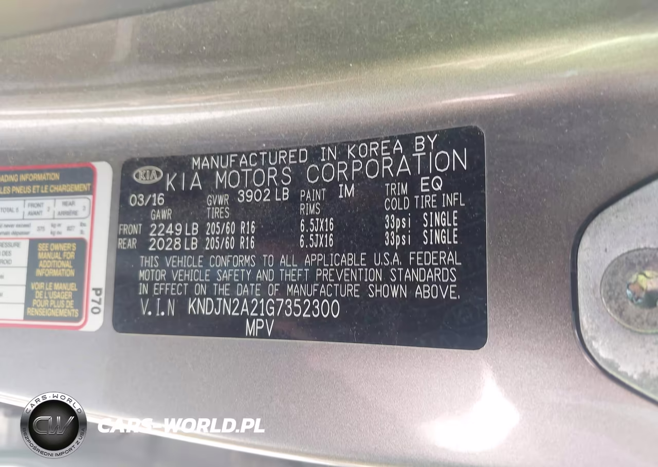 2016 Kia Soul VIN:KNDJN2A21G7352300 - 9