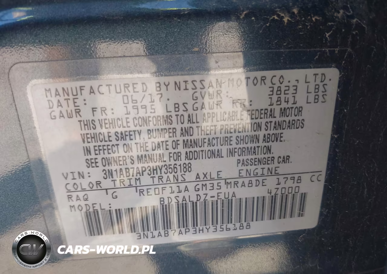 2017 Nissan Sentra Sv VIN:3N1AB7AP3HY356188 - 9