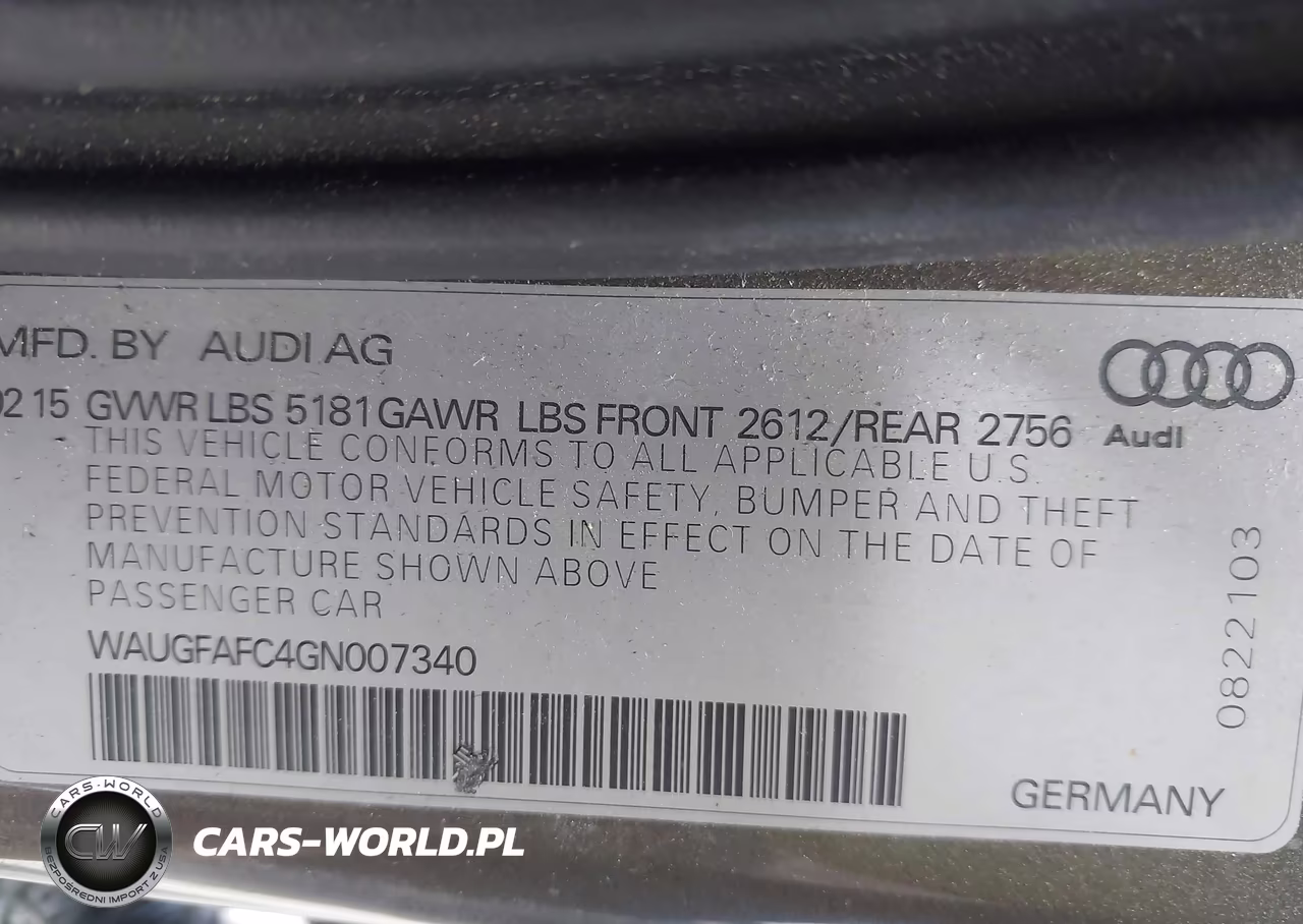 2016 Audi A6 2.0T Premium Plus VIN:WAUGFAFC4GN007340 - 9