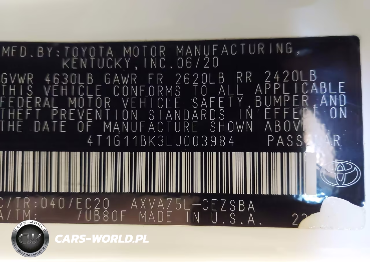 2020 Toyota Camry Se Nightshade Edition Awd VIN:4T1G11BK3LU003984 - 9