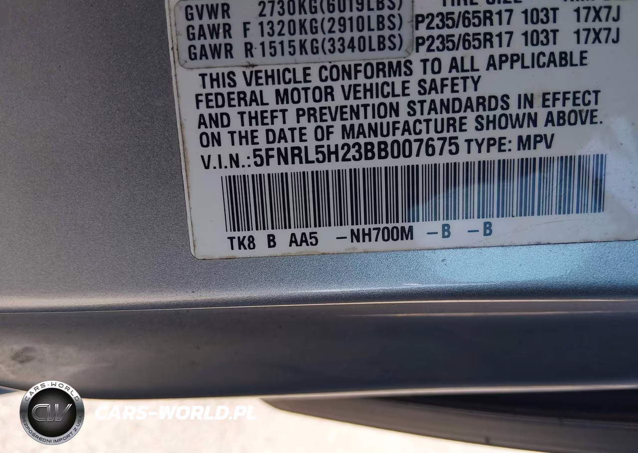 2011 Honda Odyssey Lx VIN:5FNRL5H23BB007675 - 9