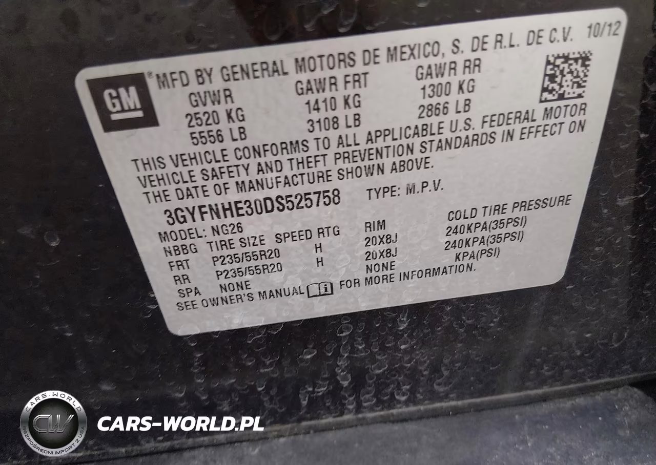 2013 Cadillac Srx Performance Collection VIN:3GYFNHE30DS525758 - 9