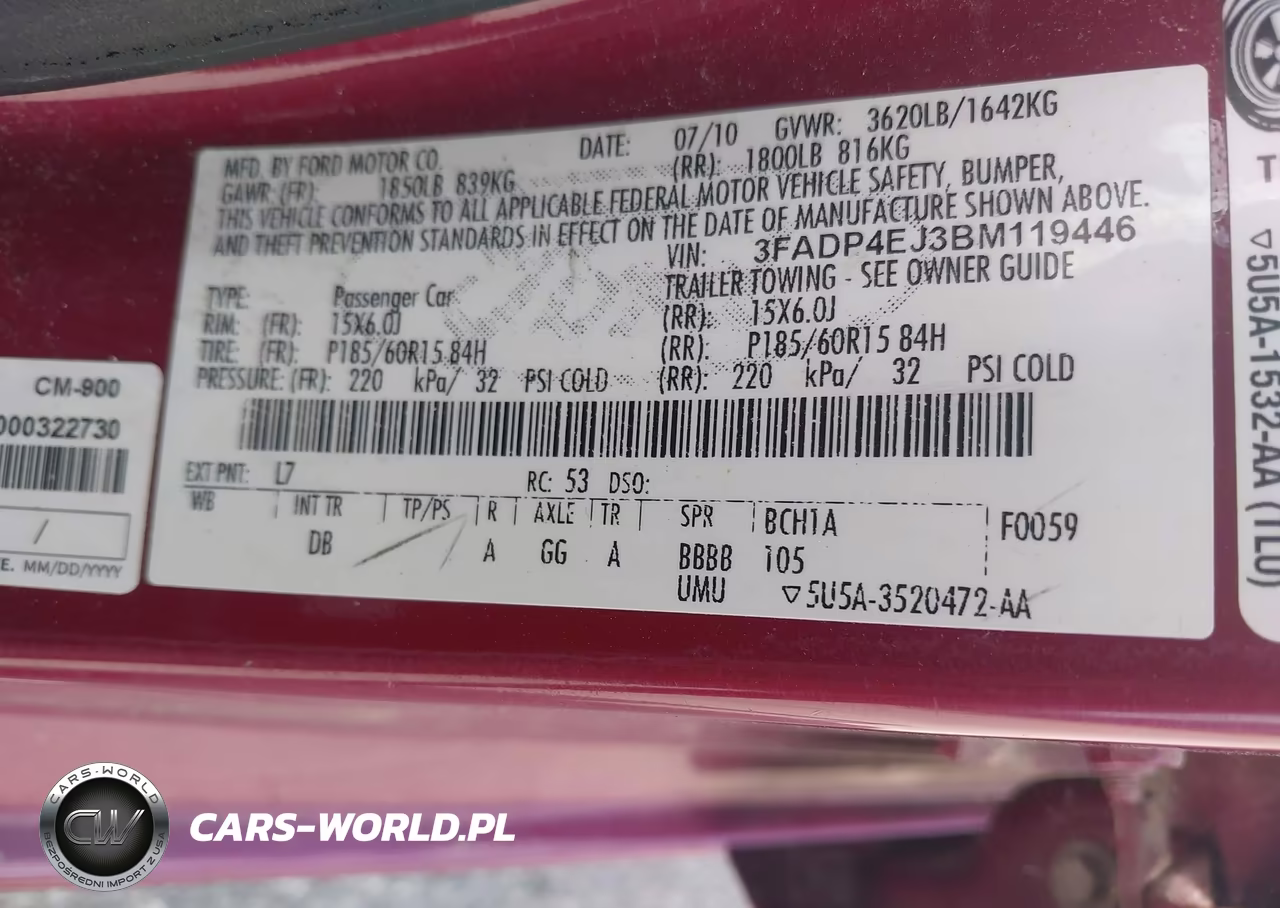 2011 Ford Fiesta Se VIN:3FADP4EJ3BM119446 - 9