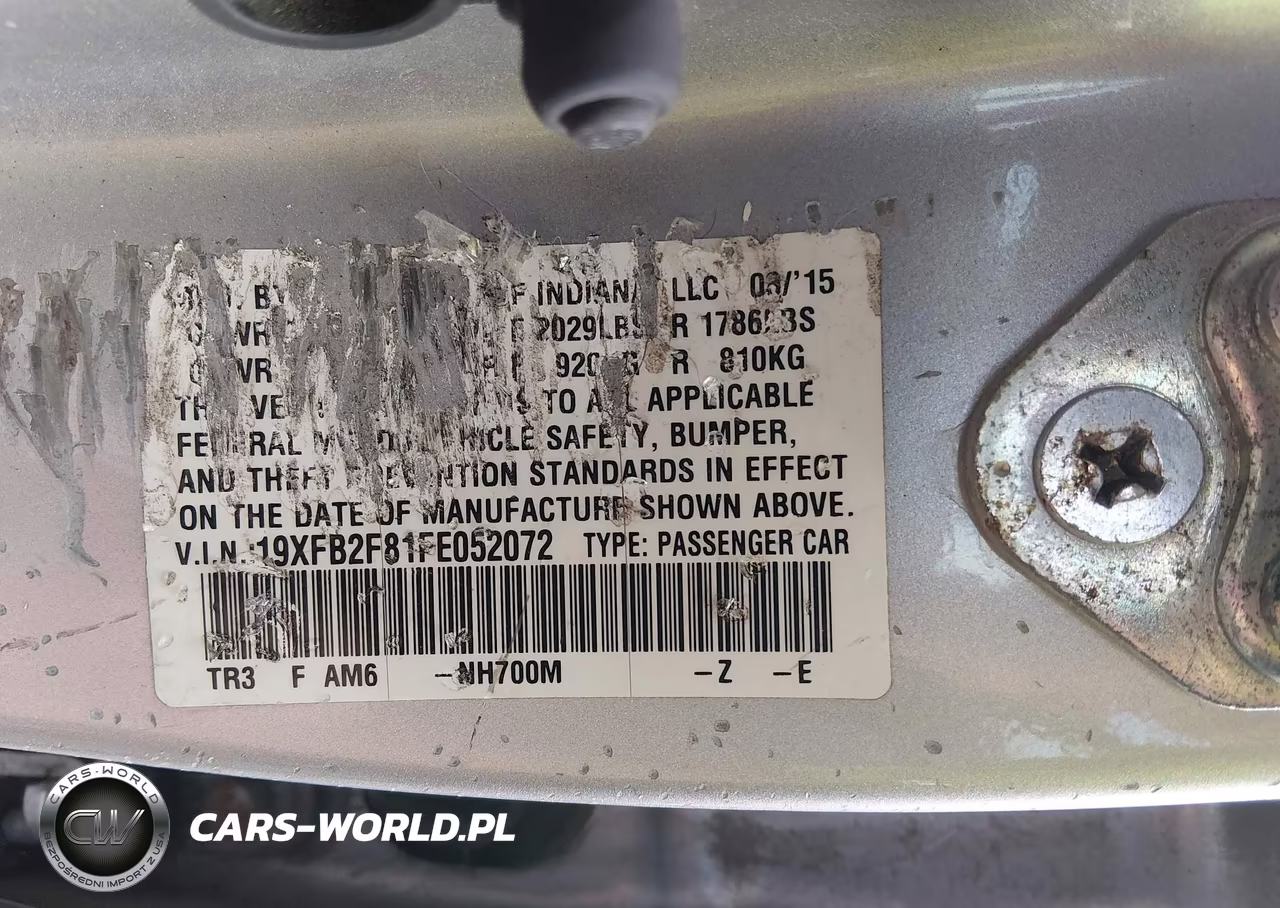 2015 Honda Civic Ex VIN:19XFB2F81FE052072 - 9