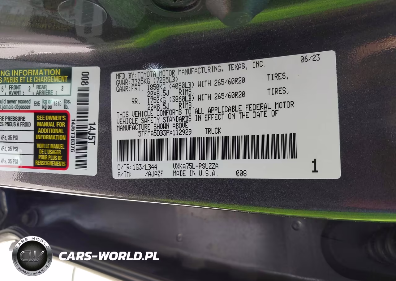 2023 Toyota Tundra VIN:5TFMA5DB3PX112929 - 9