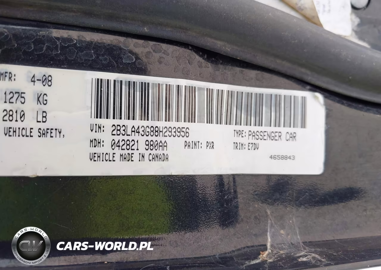 2008 Dodge Charger VIN:2B3LA43G88H293956 - 9