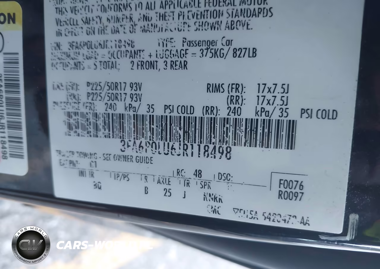 2018 Ford Fusion Hybrid Se VIN:3FA6P0LU6JR118498 - 9