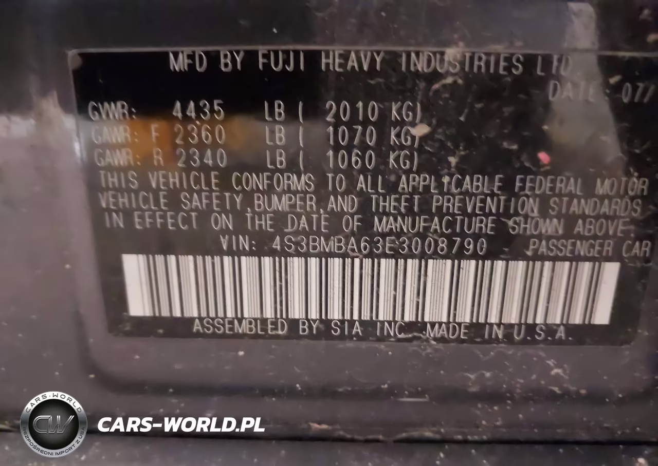 2014 Subaru Legacy 2.5I VIN:4S3BMBA63E3008790 - 9