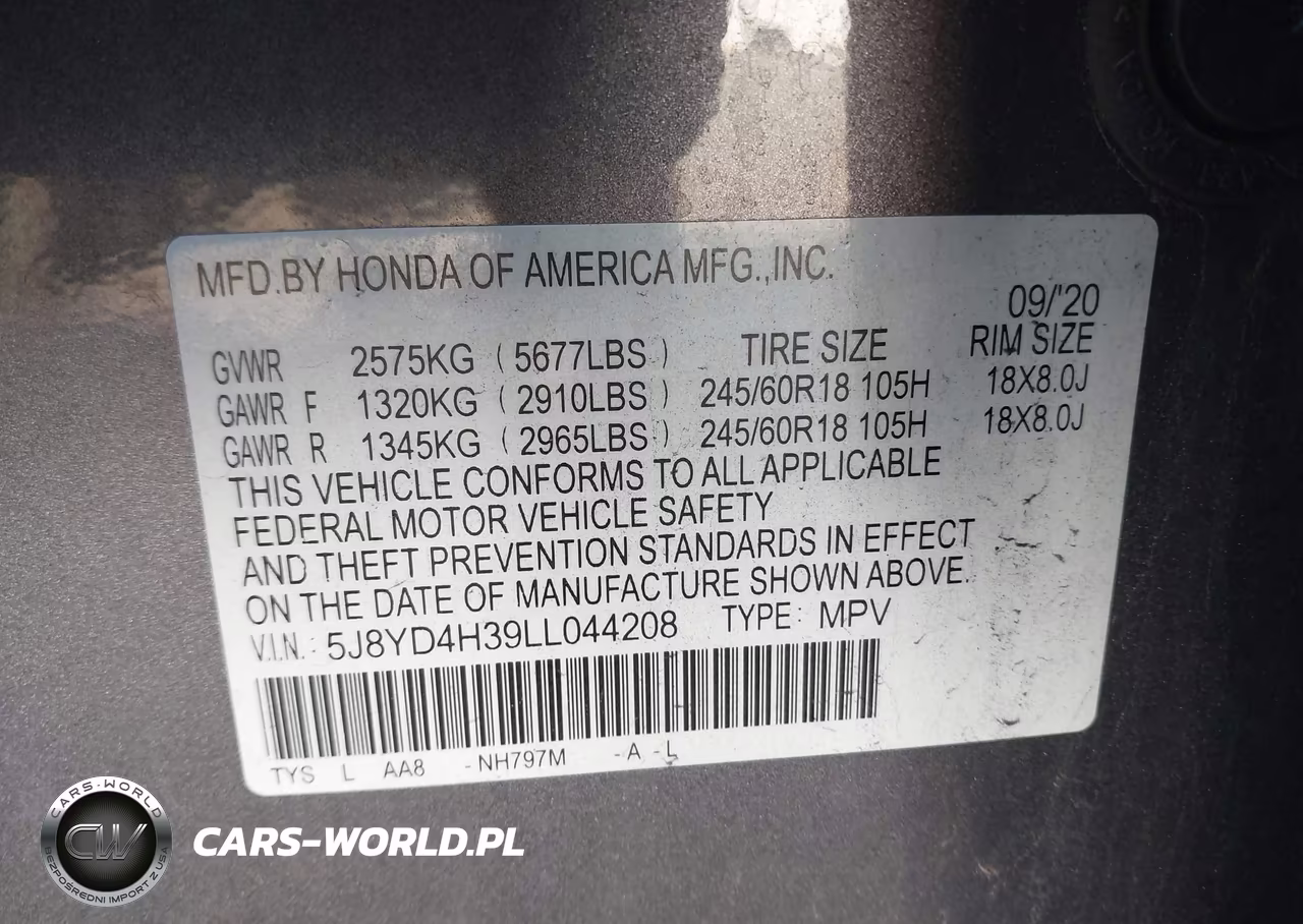 2020 Acura Mdx Standard VIN:5J8YD4H39LL044208 - 9