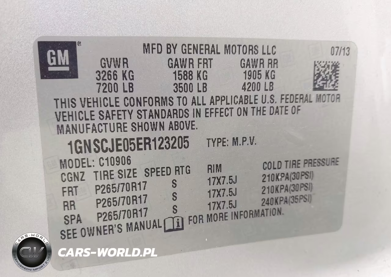 2014 Chevrolet Suburban 1500 Lt VIN:1GNSCJE05ER123205 - 9