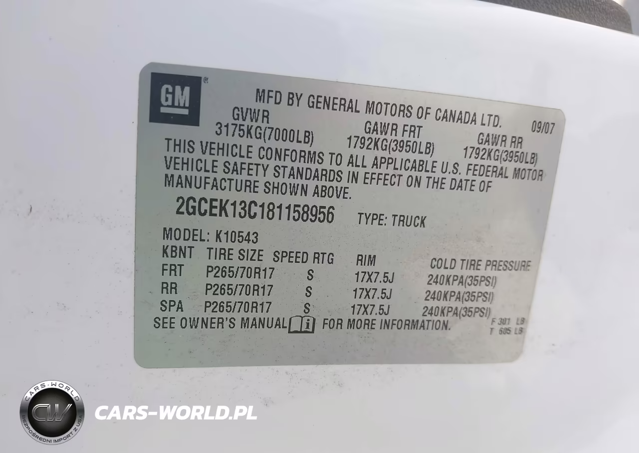 2008 Chevrolet Silverado 1500 Ls VIN:2GCEK13C181158956 - 9