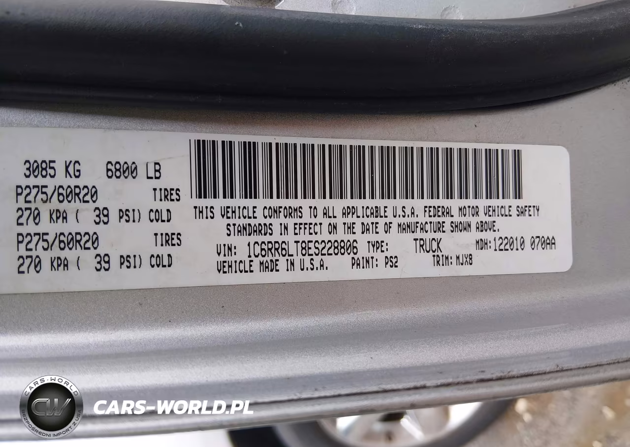 2014 Ram 1500 Big Horn VIN:1C6RR6LT8ES228806 - 9