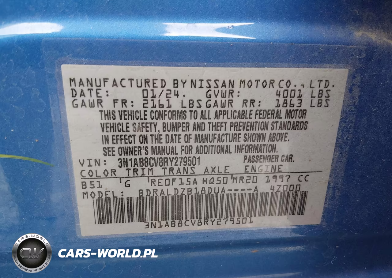 2024 Nissan Sentra Sv Xtronic Cvt VIN:3N1AB8CV8RY279501 - 9