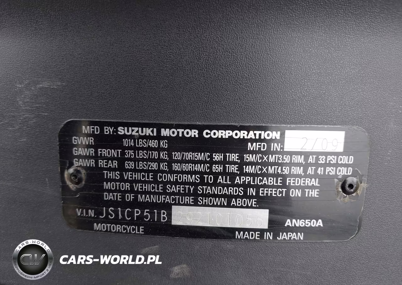 2009 Suzuki An650 A VIN:JS1CP51B292101056 - 10