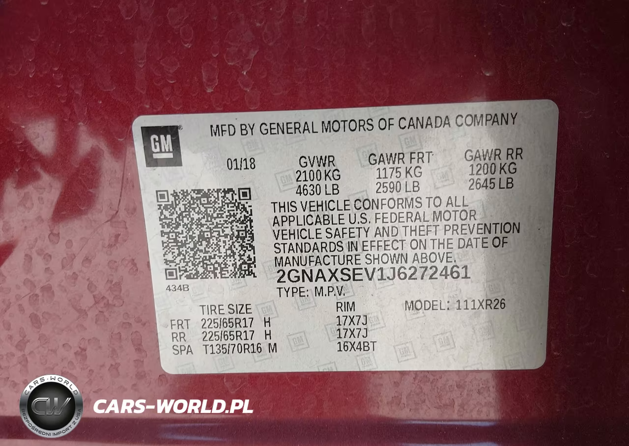 2018 Chevrolet Equinox Lt VIN:2GNAXSEV1J6272461 - 9