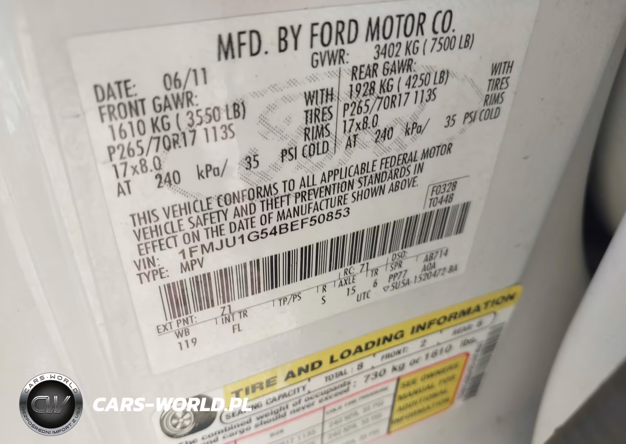 2011 Ford Expedition Xl VIN:1FMJU1G54BEF50853 - 9
