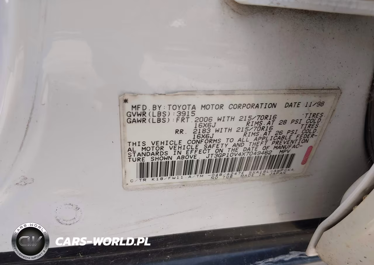 1999 Toyota Rav4 VIN:JT3GP10V4X7049462 - 9