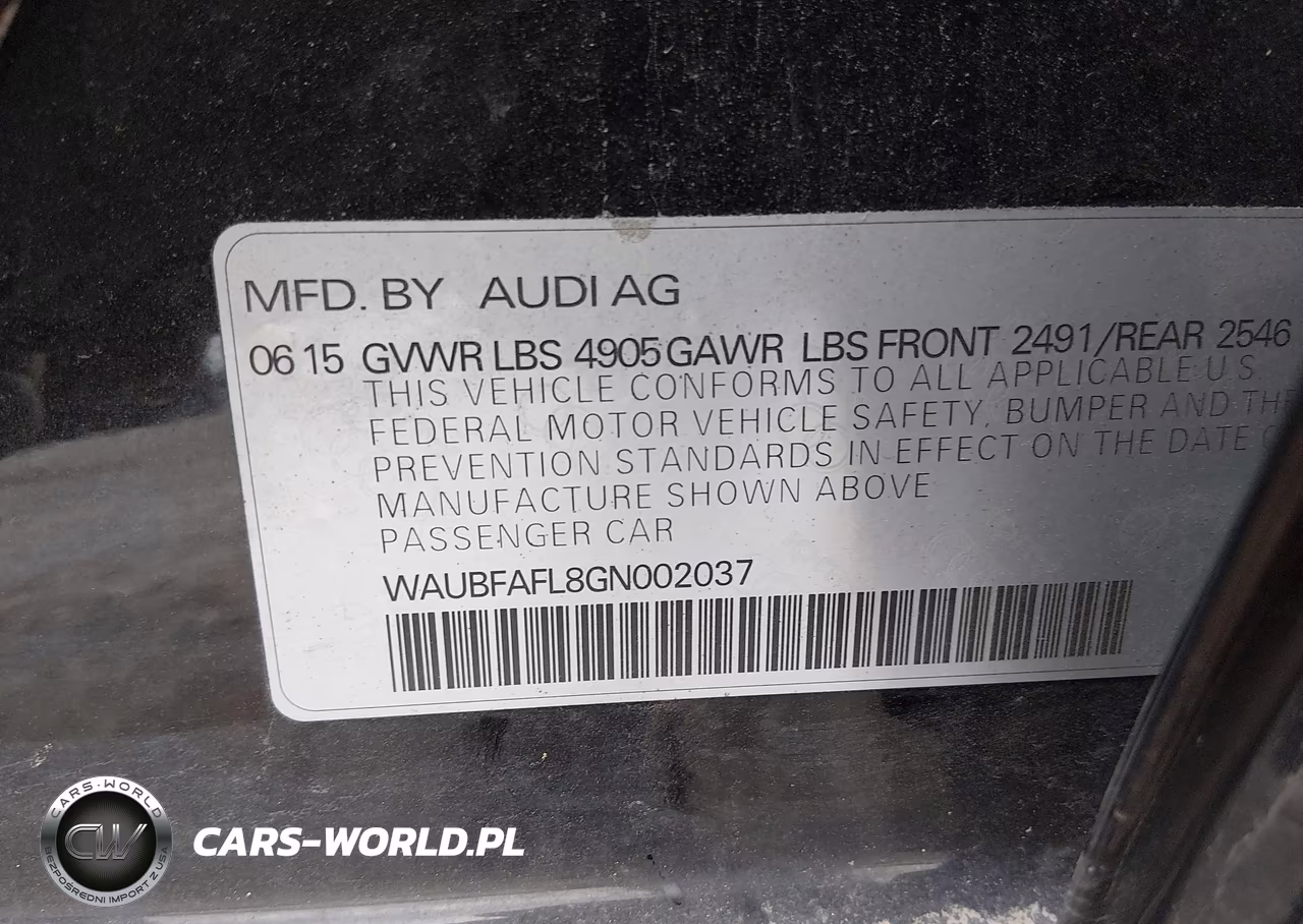 2016 Audi A4 Premium VIN:WAUBFAFL8GN002037 - 9