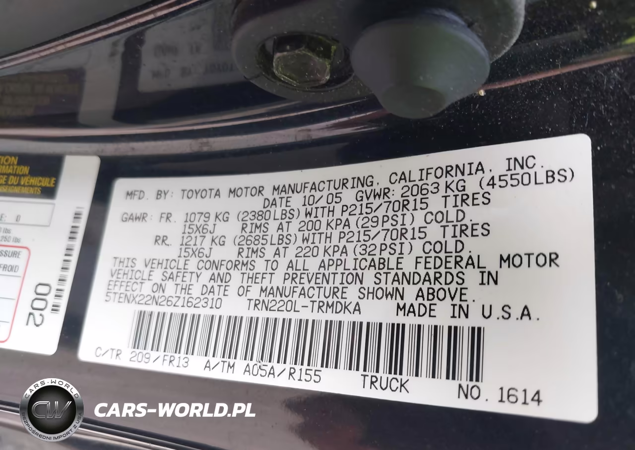 2006 Toyota Tacoma VIN:5TENX22N26Z162310 - 9
