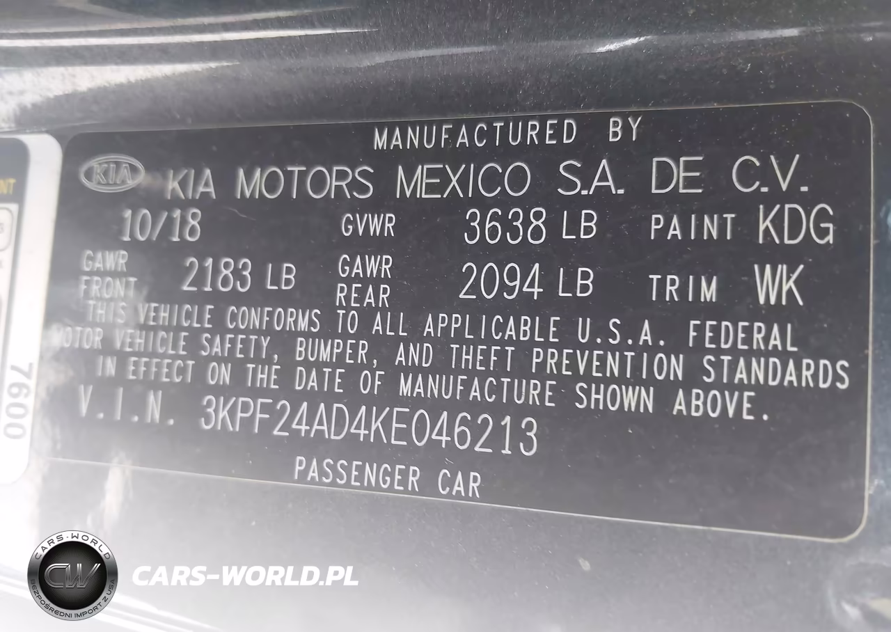 2019 Kia Forte Fe VIN:3KPF24AD4KE046213 - 9