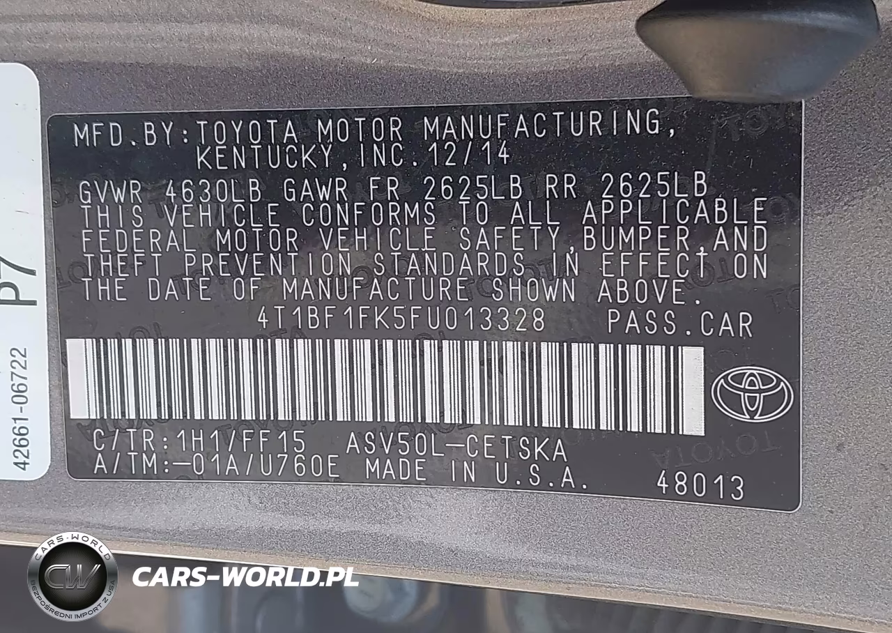 2015 Toyota Camry Se VIN:4T1BF1FK5FU013328 - 9