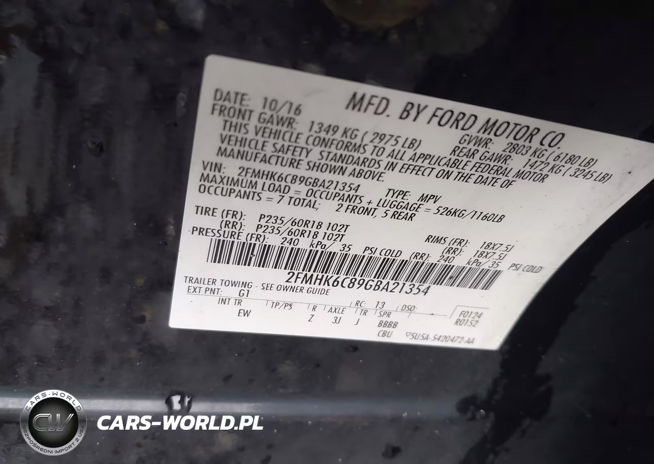 2016 Ford Flex Sel VIN:2FMHK6C89GBA21354 - 9