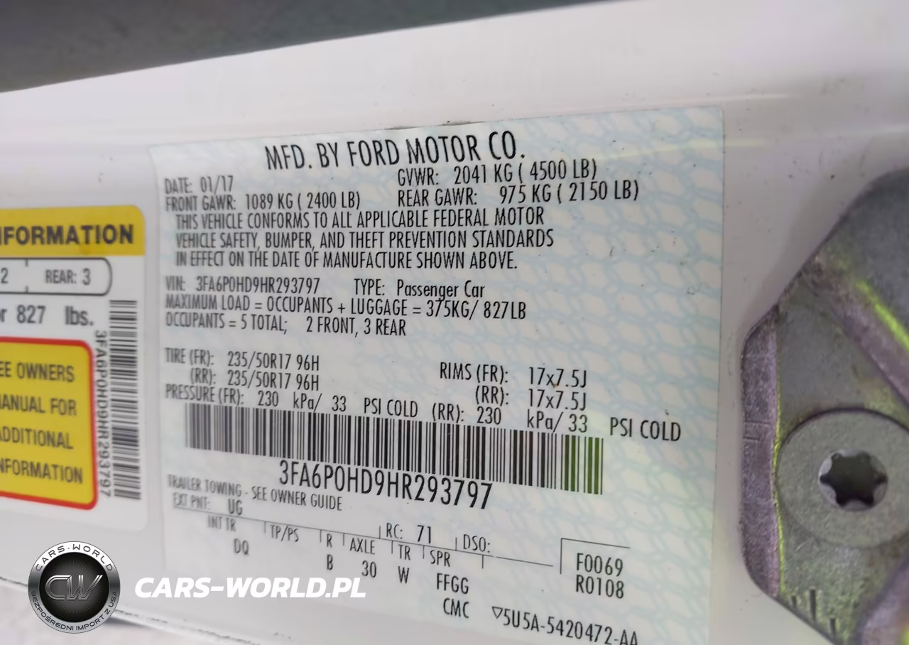 2017 Ford Fusion Se VIN:3FA6P0HD9HR293797 - 9