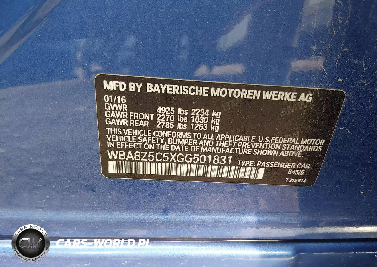 2016 BMW 328I Gran Turismo xDrive VIN:WBA8Z5C5XGG501831 - 9