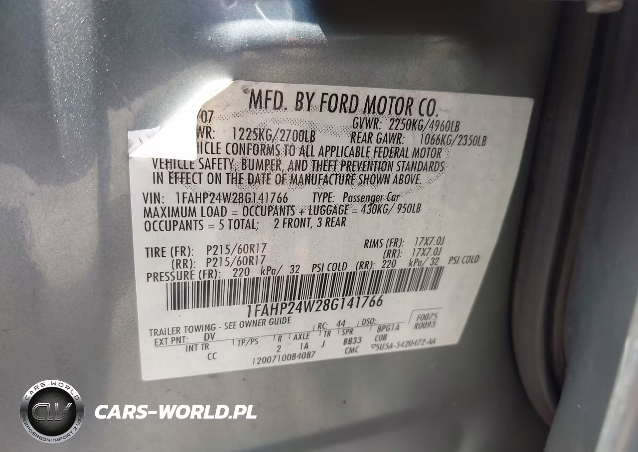 2008 Ford Taurus Sel VIN:1FAHP24W28G141766 - 9