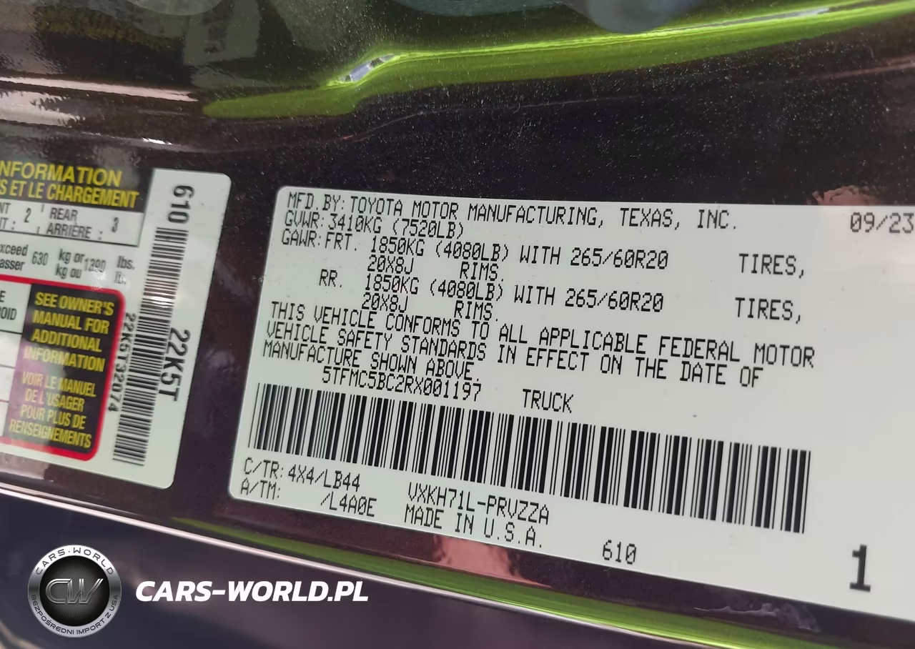 2024 Toyota Tundra Crewmax Platinum VIN:5TFMC5BC2RX001197 - 9