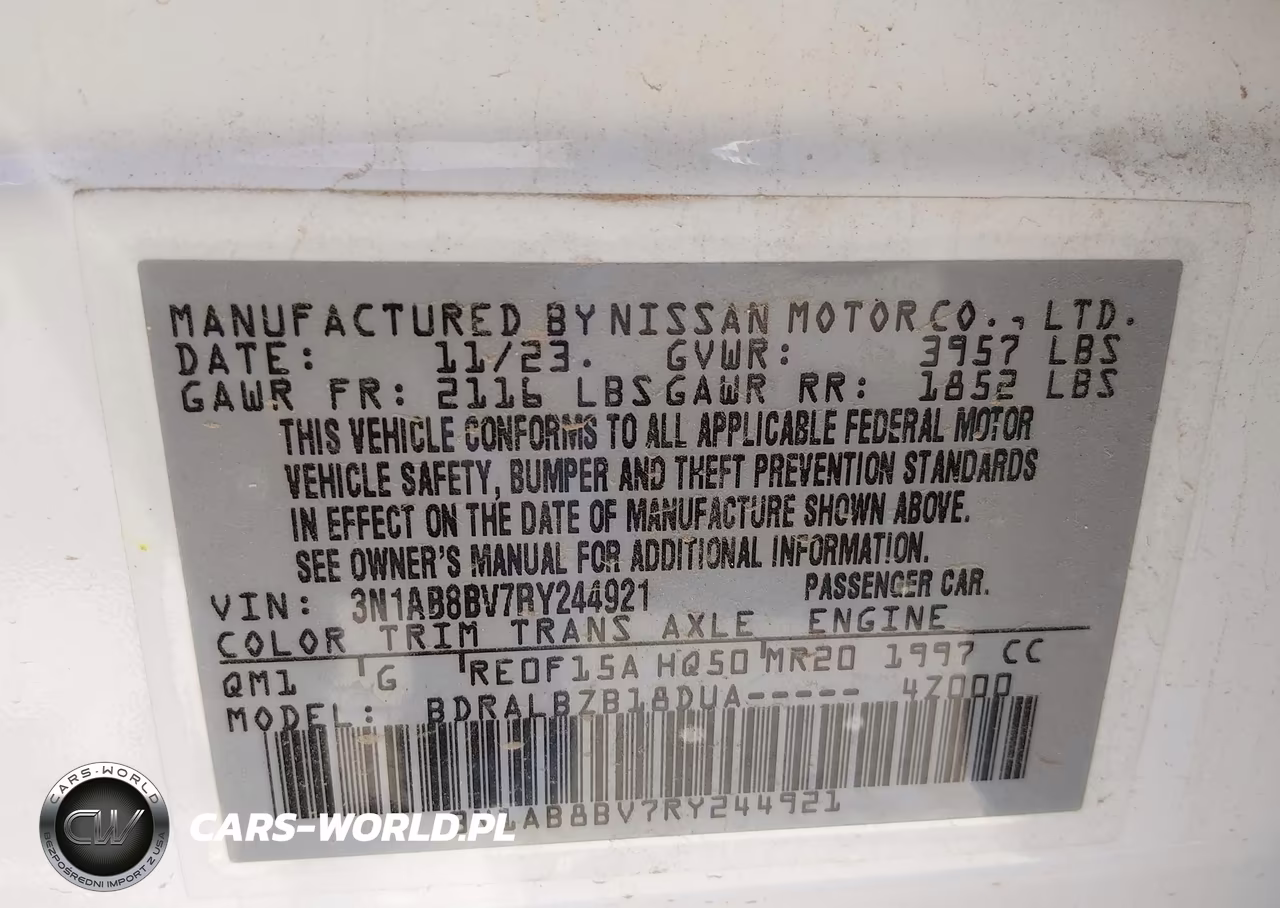 2024 Nissan Sentra S Xtronic Cvt VIN:3N1AB8BV7RY244921 - 9