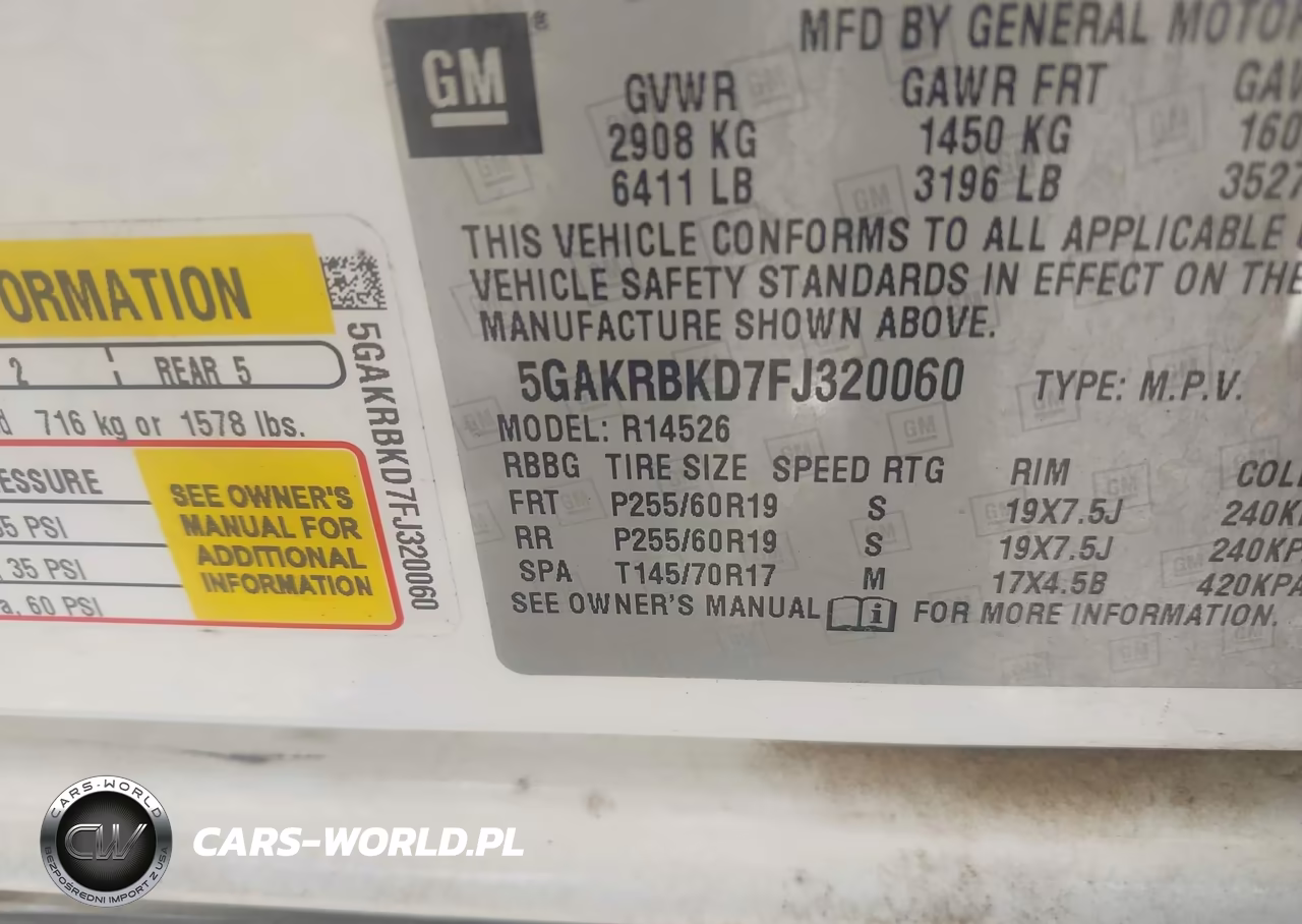 2015 Buick Enclave Leather VIN:5GAKRBKD7FJ320060 - 9