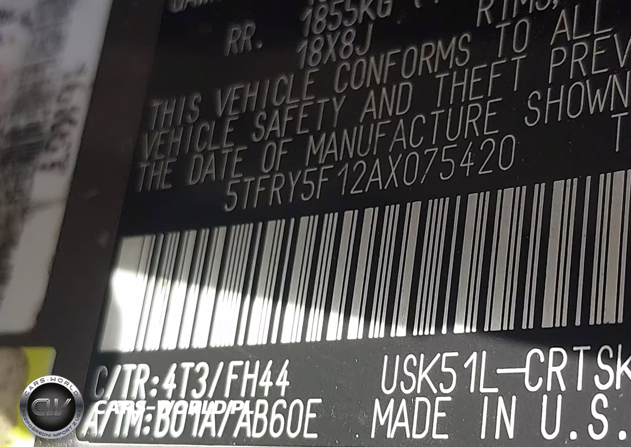 2010 Toyota Tundra Grade 5.7L V8 VIN:5TFRY5F12AX075420 - 9