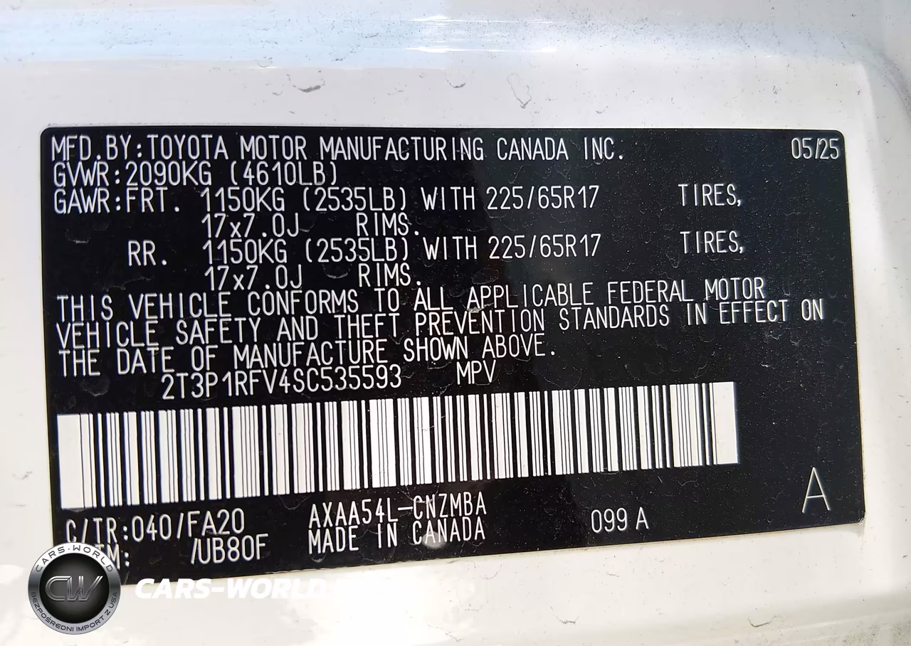 2025 Toyota Rav4 Xle VIN:2T3P1RFV4SC535593 - 9