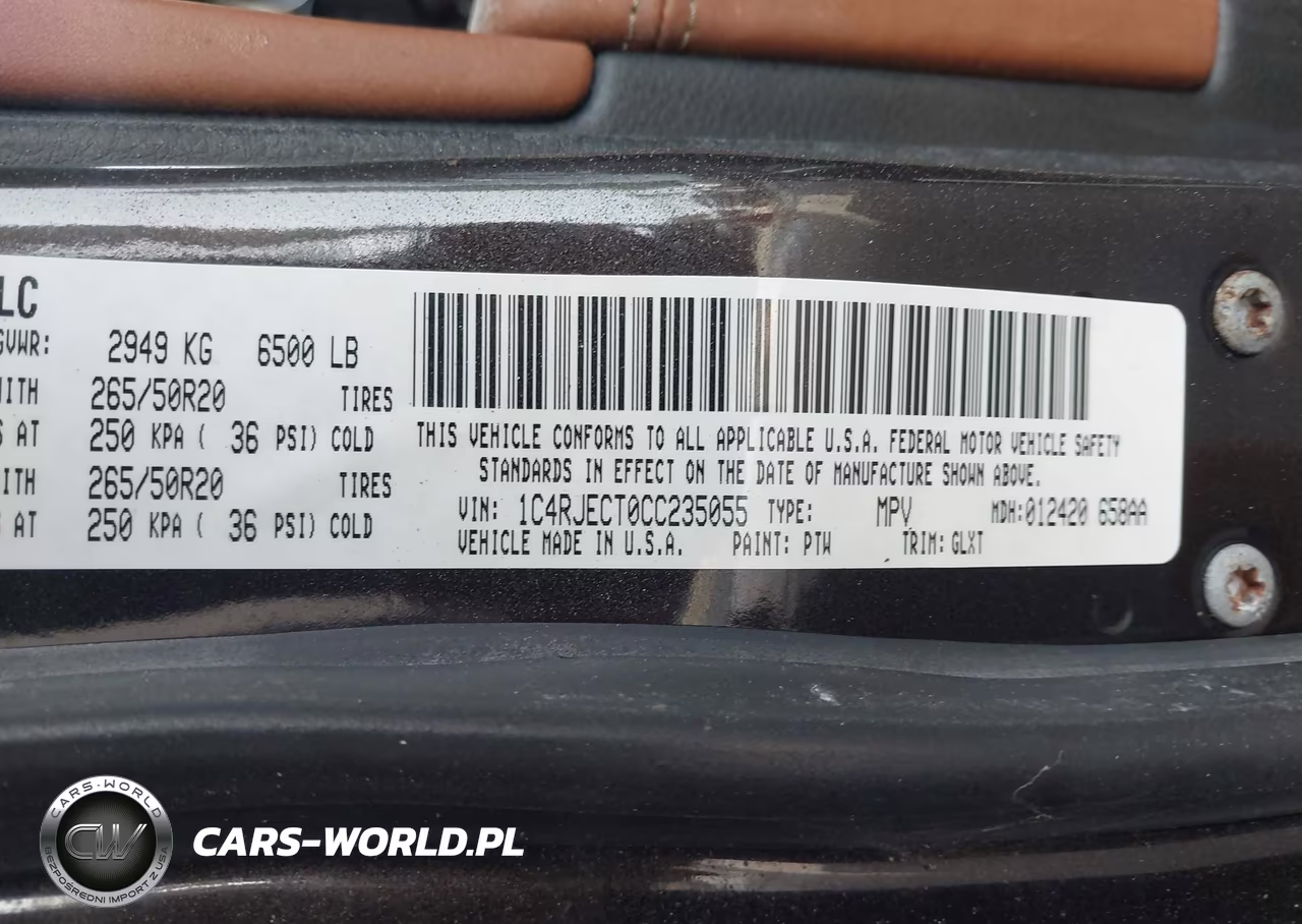 2012 Jeep Grand Cherokee Overland VIN:1C4RJECT0CC235055 - 9