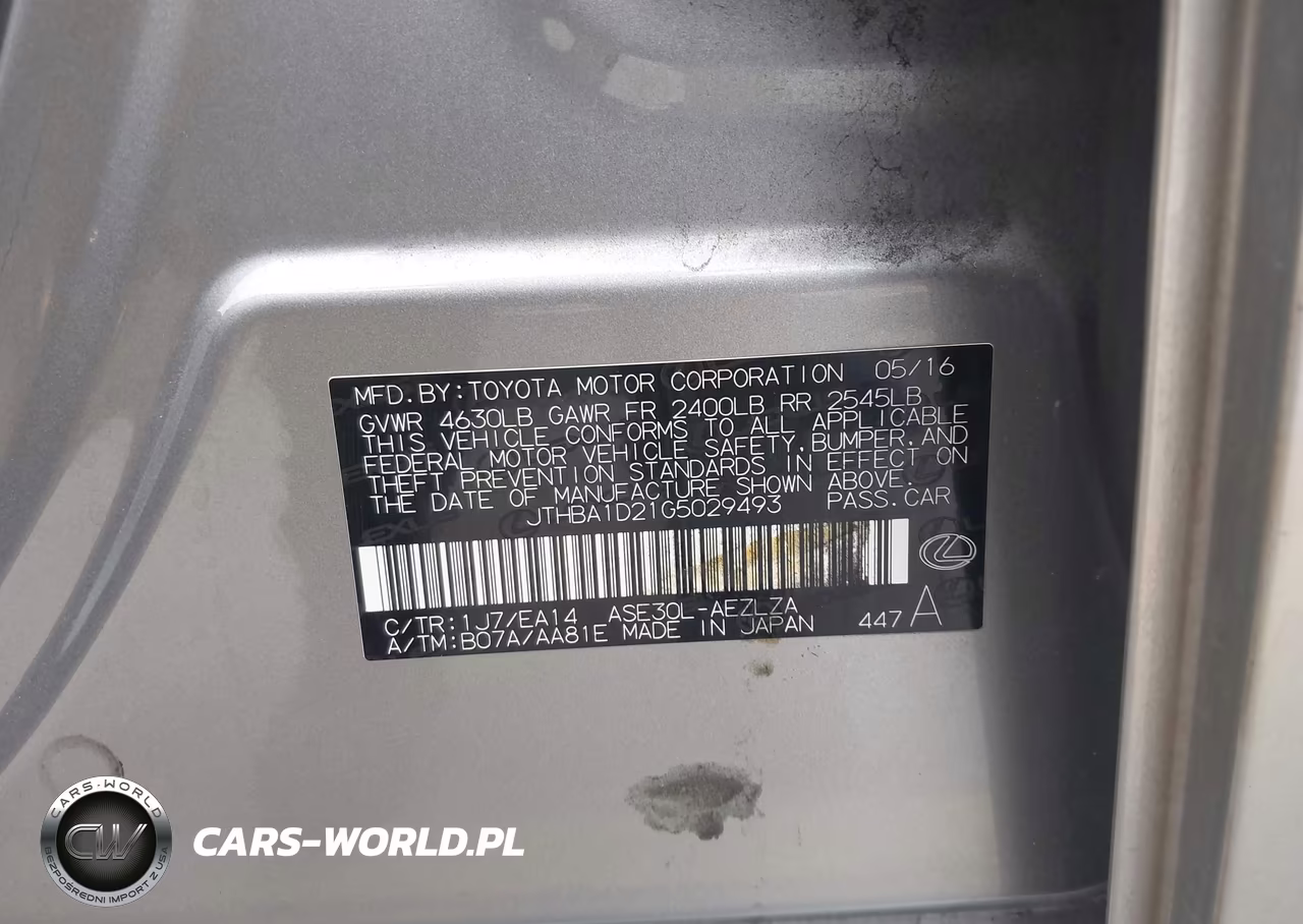 2016 Lexus Is 200T VIN:JTHBA1D21G5029493 - 9