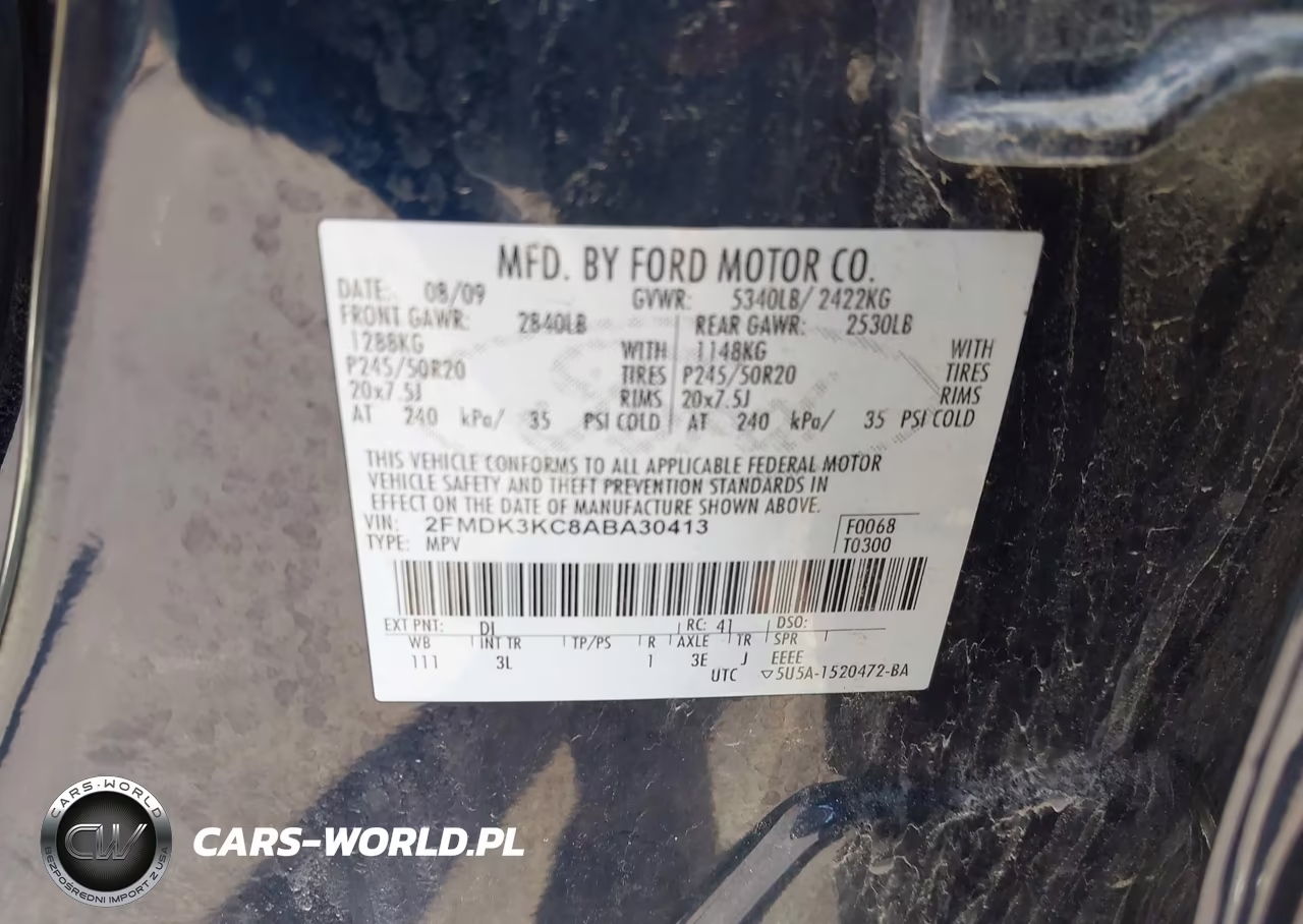 2010 Ford Edge Limited VIN:2FMDK3KC8ABA30413 - 9