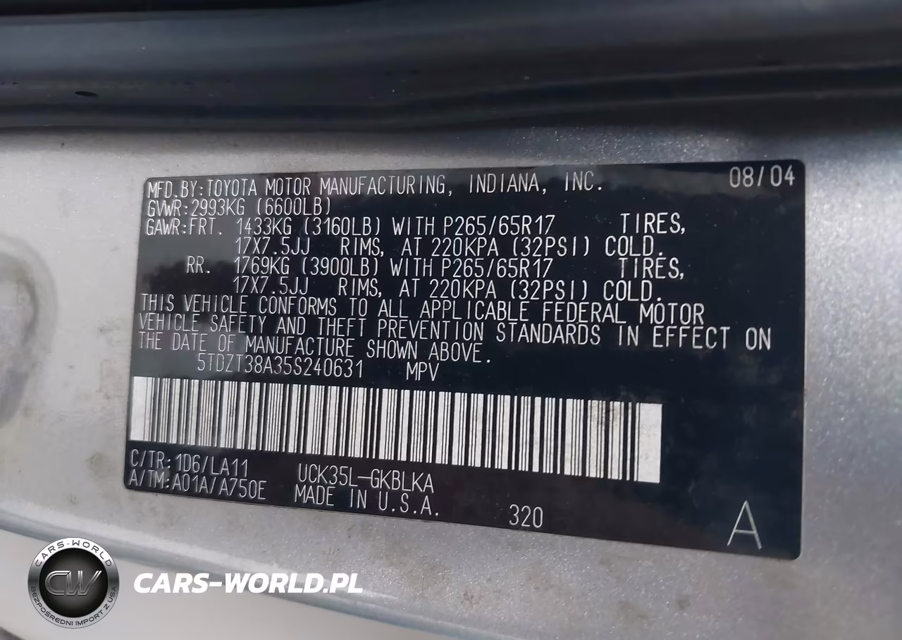2005 Toyota Sequoia Limited V8 VIN:5TDZT38A35S240631 - 9