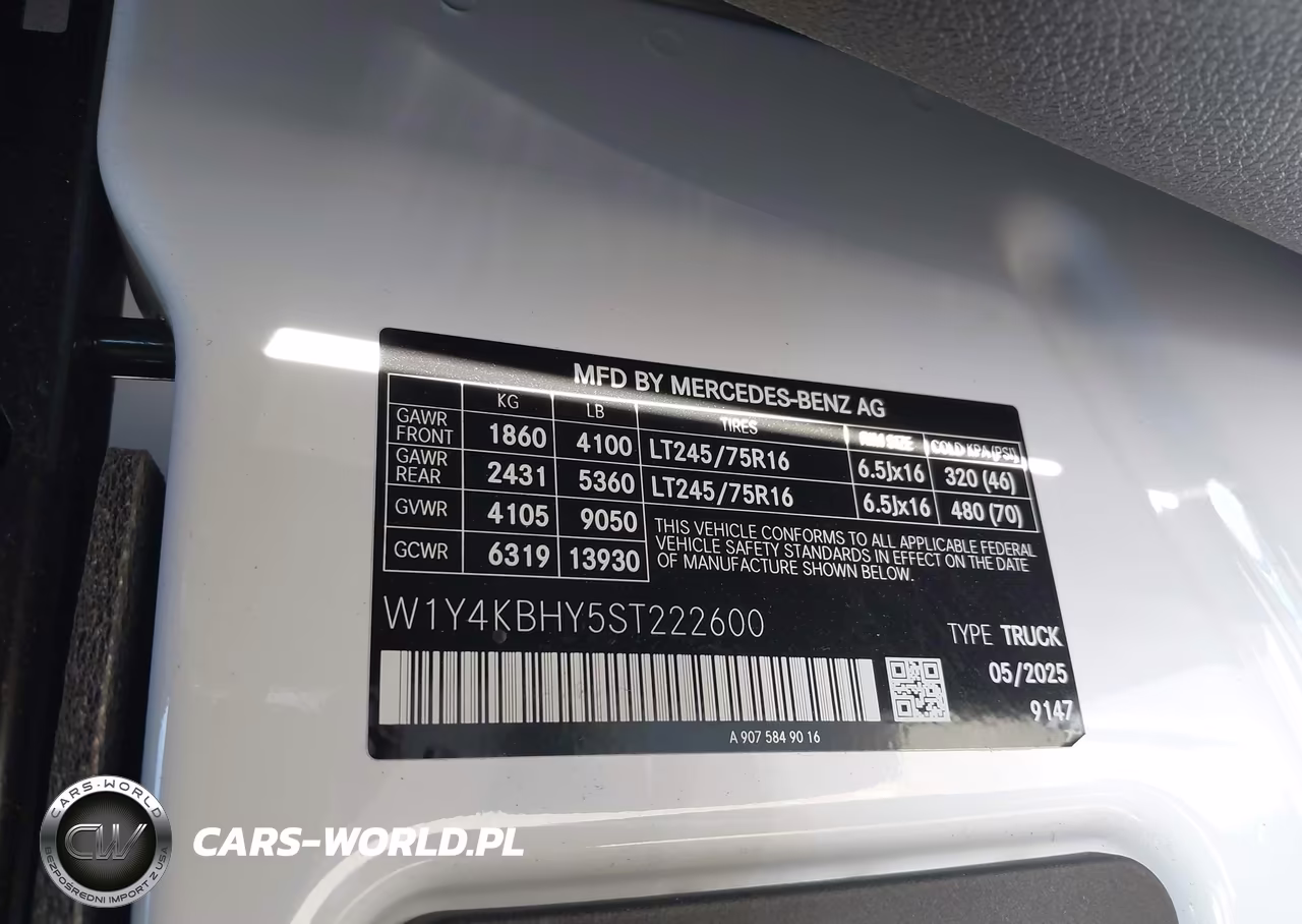2025 Mercedes-Benz Sprinter 2500 Standard Roof 4-Cyl Diesel VIN:W1Y4KBHY5ST222600 - 9
