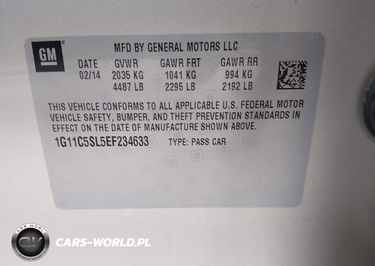 2014 Chevrolet Malibu 1Lt VIN:1G11C5SL5EF234633 - 9