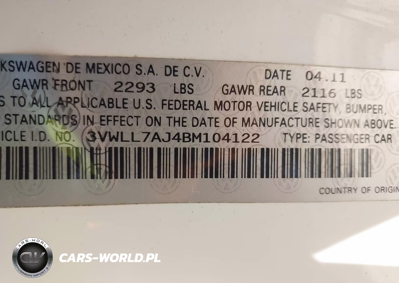 2011 Volkswagen Jetta 2.0L Tdi VIN:3VWLL7AJ4BM104122 - 9