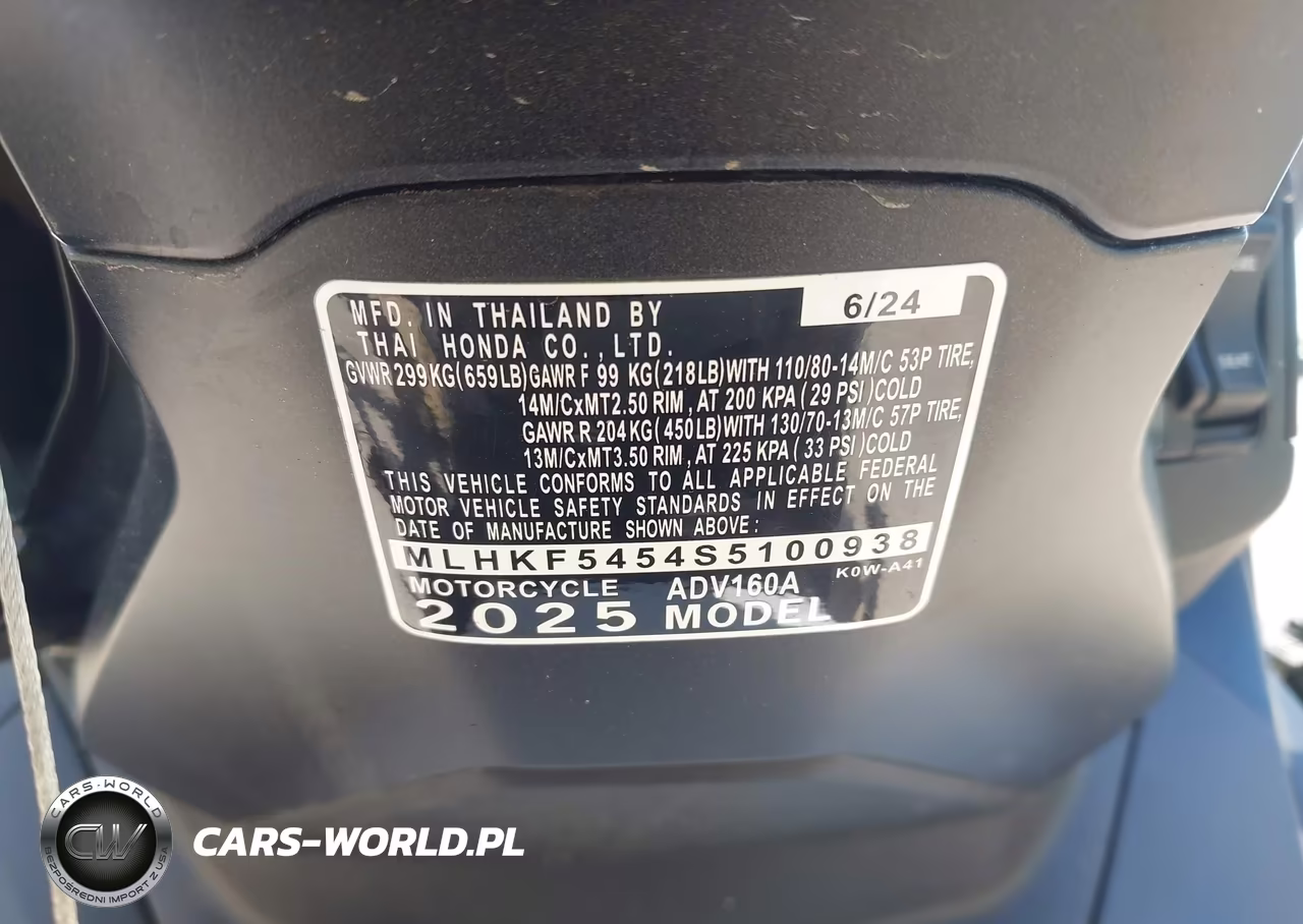2025 Honda Adv160 A VIN:MLHKF5454S5100938 - 10