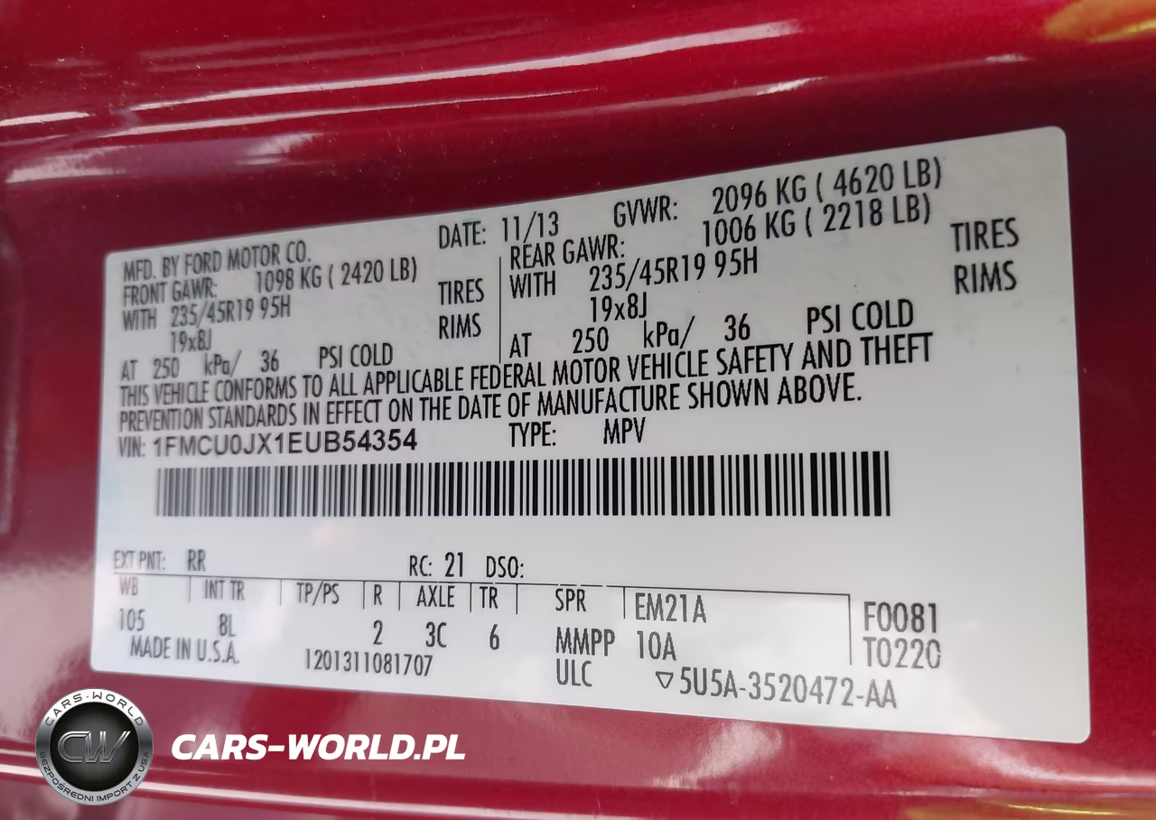 2014 Ford Escape Titanium VIN:1FMCU0JX1EUB54354 - 9