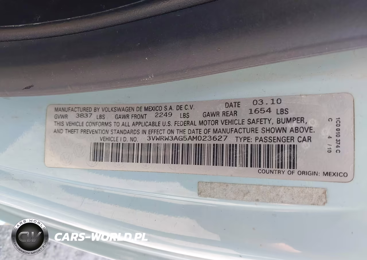 2010 Volkswagen New Beetle 2.5L Final Edition VIN:3VWRW3AG5AM023627 - 9