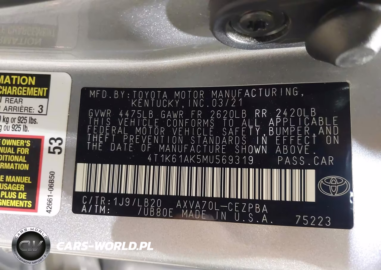 2021 Toyota Camry Xse VIN:4T1K61AK5MU569319 - 9